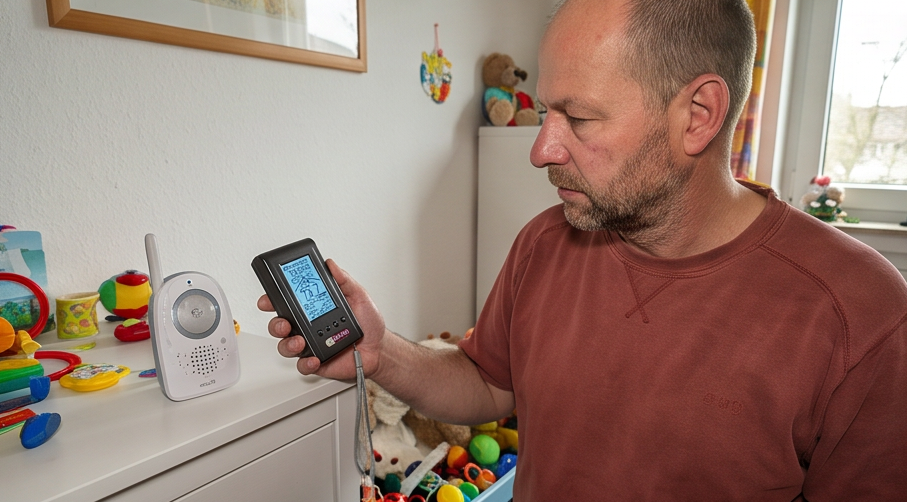 gq emf 390 3 in 1 messgeraet während der Nutzung