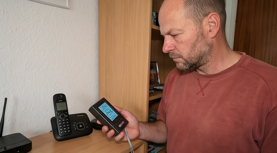 Das Gerät Detailansicht beim Testen