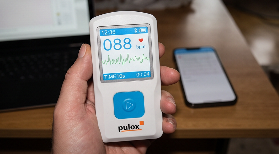 pulox pm10 ekg geraet im Alltag