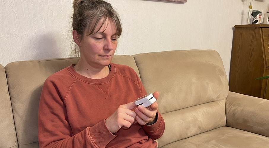 salter px 100 eu oxywatch fingertip pulse in der Anwendung